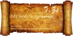 Tóbiás Zsigmond névjegykártya